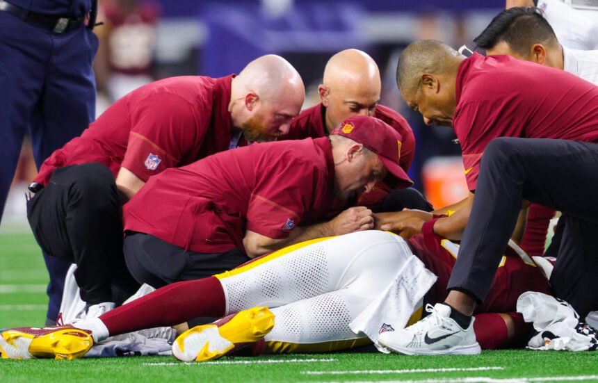 Jayden Daniels se lesiona y Dallas Cowboys vencen 37-20 en NFL